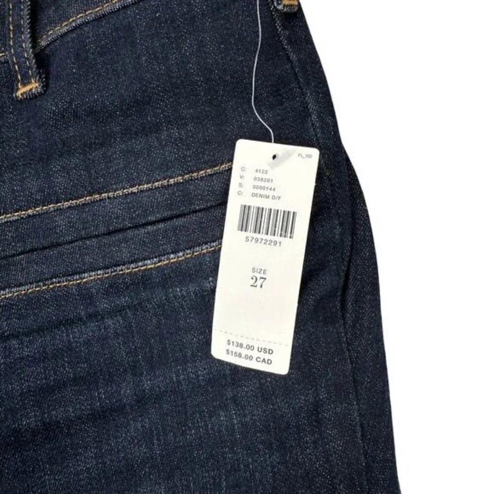 Pilcro Anthro High-Rise Skinny Stretch Blue Jeans Ankle Snakeskin Zipper Size 27 - Picture 5 of 9